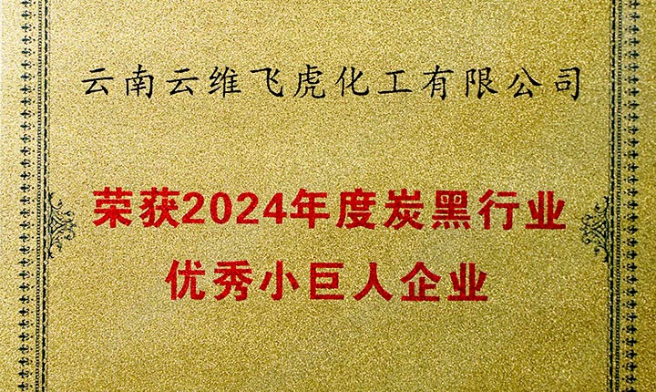 声誉加冕，，，，，，未来可期！云维飞虎公司荣膺“中国炭黑行业优异小巨人”